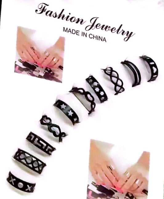 Trendy Multi-Design Ring Set for Women