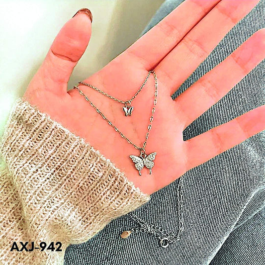 Elegant Gold & Silver Plated Necklace for Women